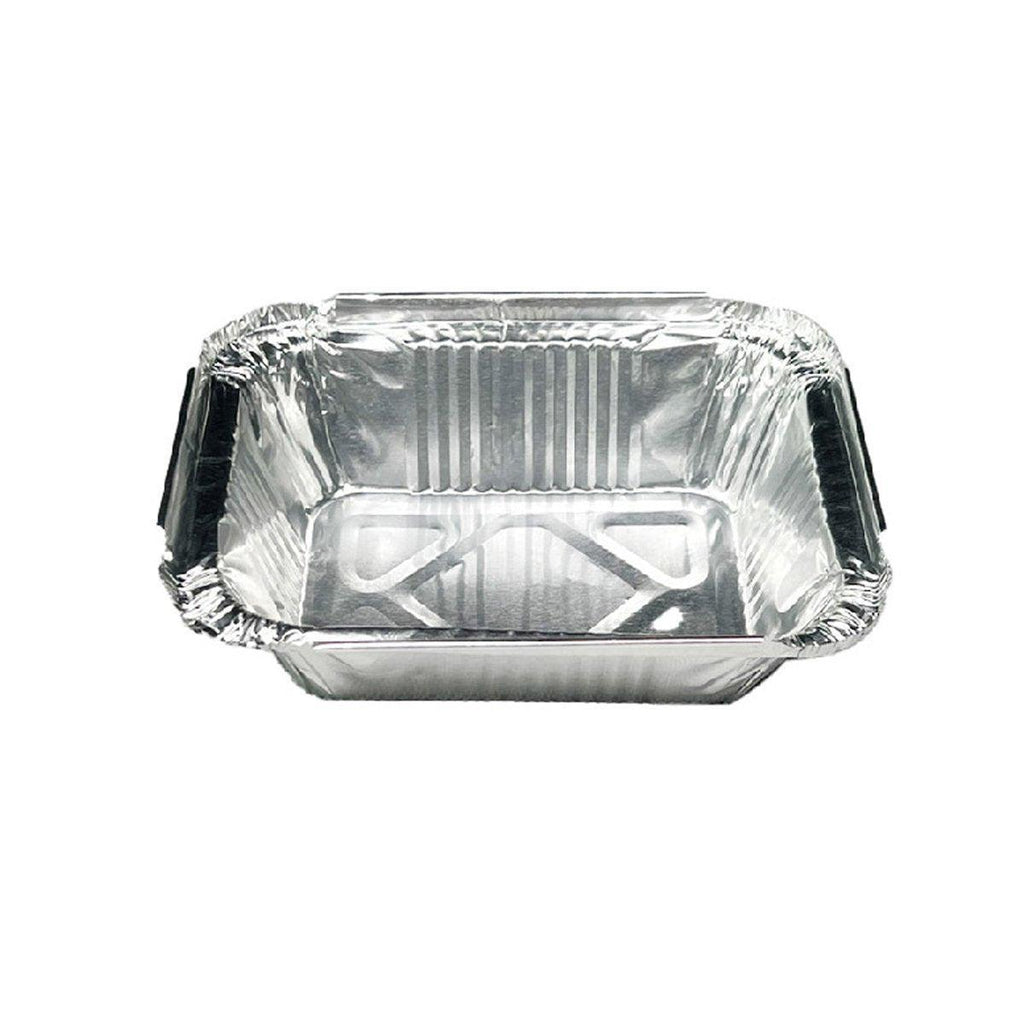 125PCS Disposable Quadrate Tin Foil Pans Oven Grill Safe Non-Stick Baking Trays - 125pcs-410ml