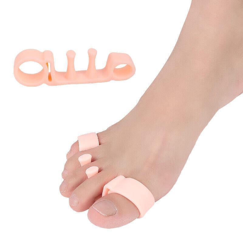 Skin Colour Bunion Corrector Toe Separators Silicone Gel Elastic Straighteners Spacers - 1 Pair
