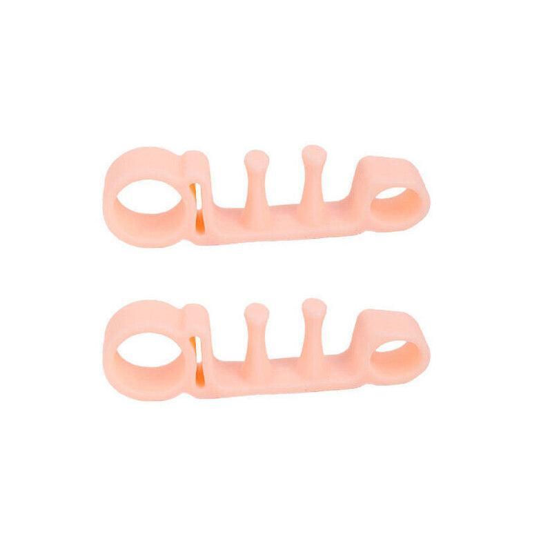 Skin Colour Bunion Corrector Toe Separators Silicone Gel Elastic Straighteners Spacers - 1 Pair