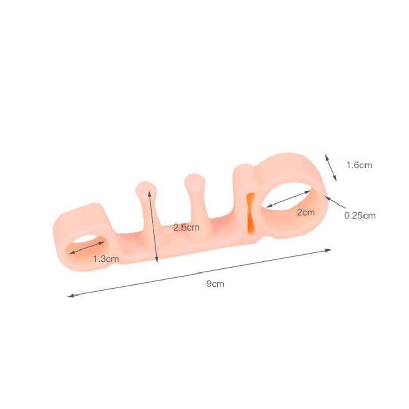 White Bunion Corrector Toe Separators Silicone Gel Elastic Straighteners Spacers - 1 Pair