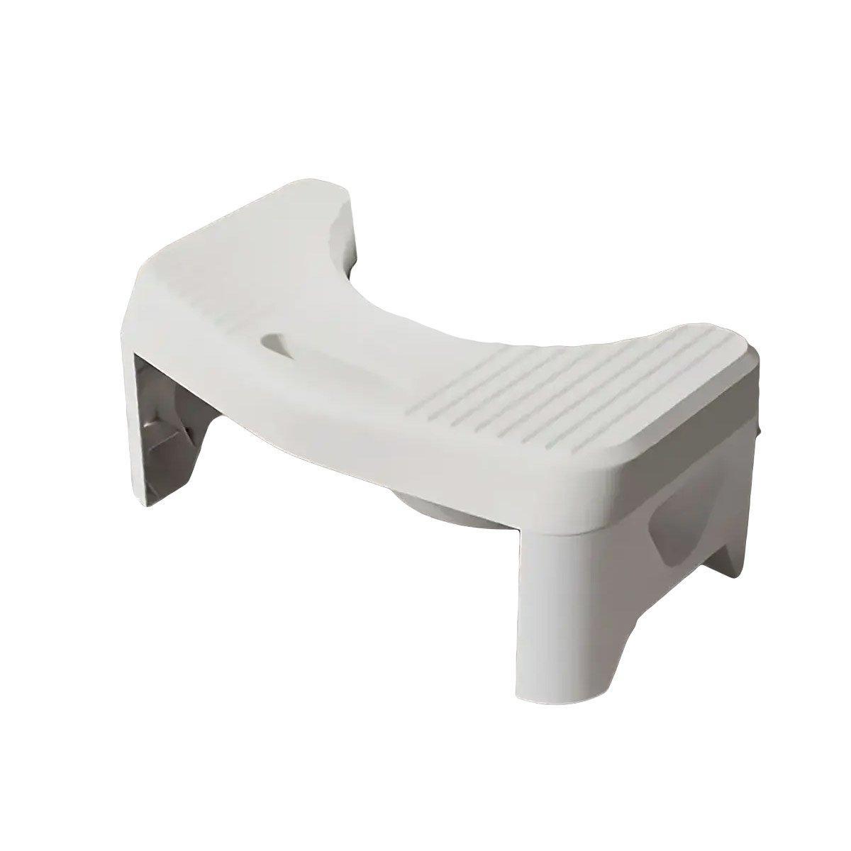 Thickened Toilet Squatting Stool Bathroom Footstool Household Restroom Pad - White