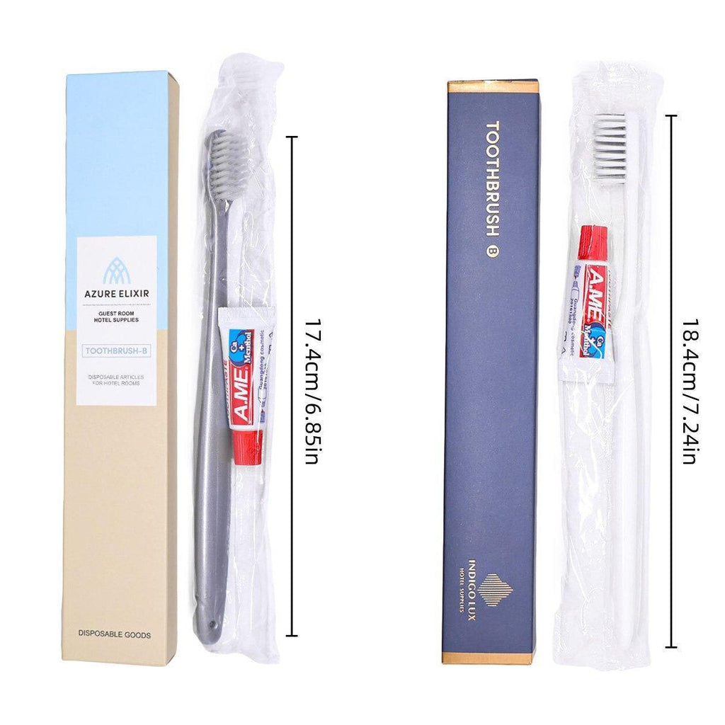 Star Hotel Toiletries Toothbrush and Toothpaste Set for Guesthouse Travel Use - D