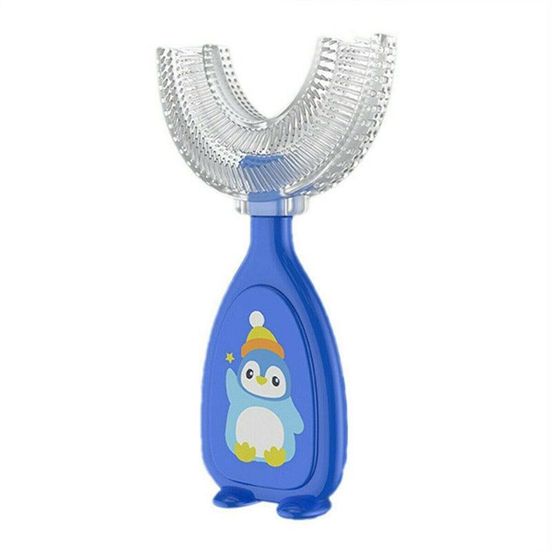 U-Shaped Silicone Toothbrush 360 Degree Design for Gentle Oral Care L Size - Yellow