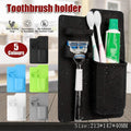 Silicone Shower Toothbrush Holder Bathroom Storage Rack for Razor and Toothpaste - Grey