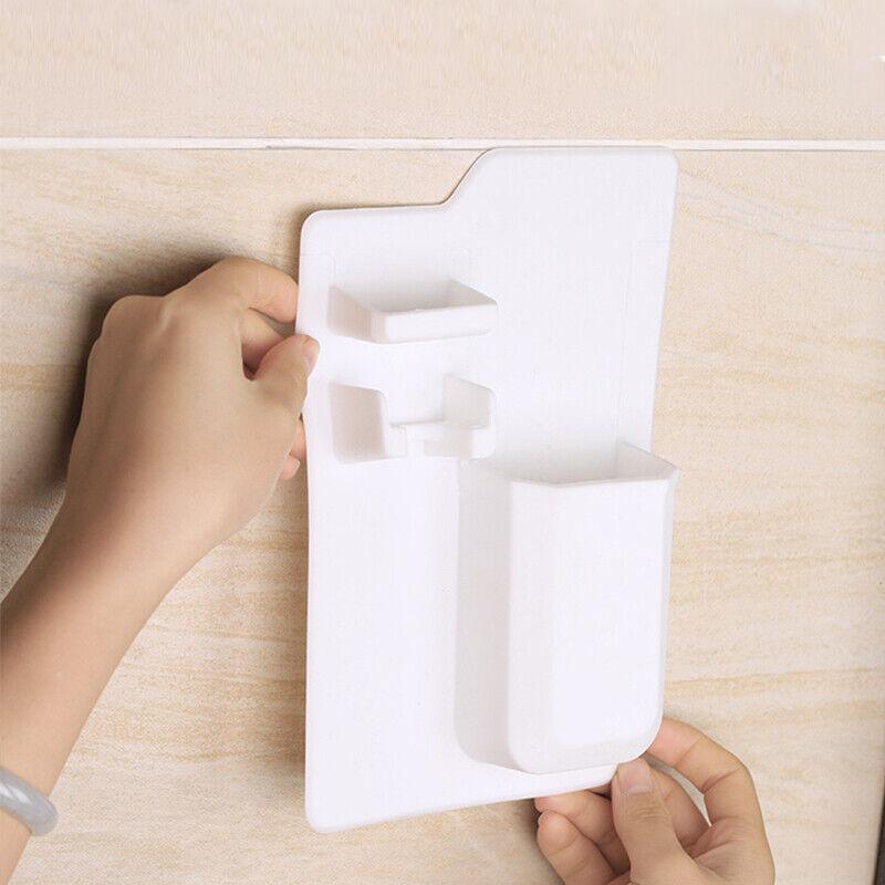 Silicone Shower Toothbrush Holder Bathroom Storage Rack for Razor and Toothpaste - Green