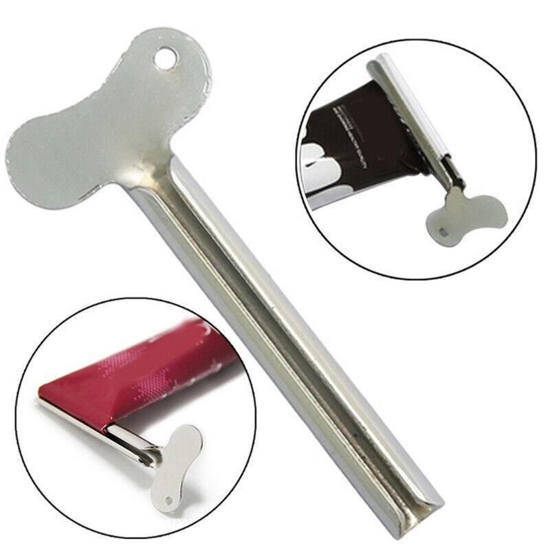 4X Stainless Steel Tube Toothpaste Squeezer Easy Key Dispenser Rolling Holder Au