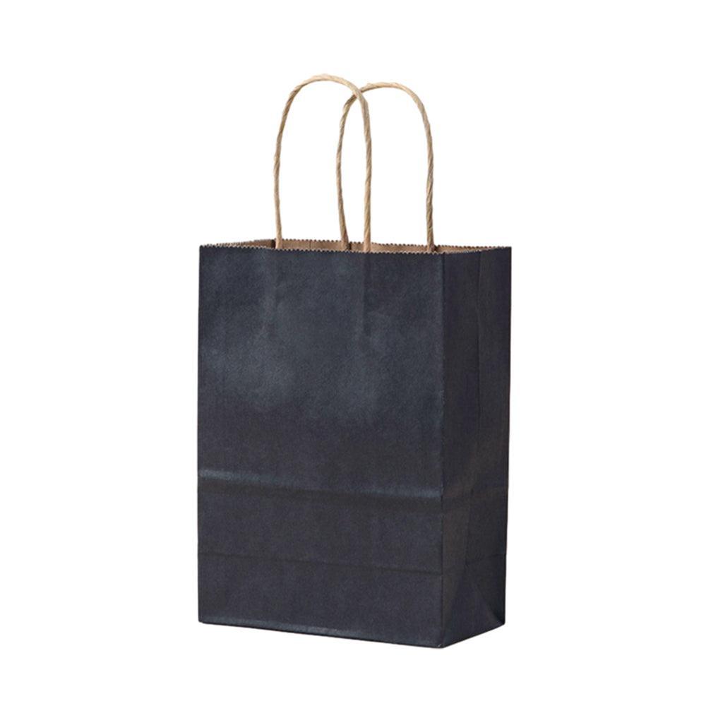 20pcs Small Kraft Paper Gift Bags with Handles for Shopping Party Favour - Pink