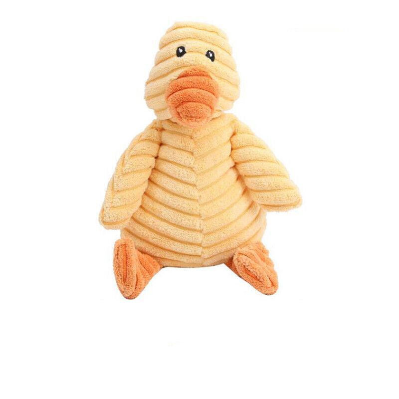 Squeaky Dog Toy Plush Chew Rope Pet Puppy Toys with Squeaker Crinkle for Teething - Brown Donkey