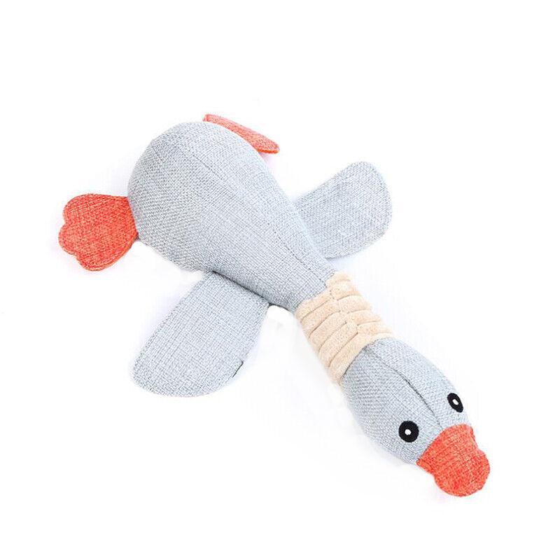 Squeaky Dog Toy Plush Chew Rope Pet Puppy Toys with Squeaker Crinkle for Teething - Green Chicken