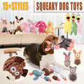 Squeaky Dog Toy Plush Chew Rope Pet Puppy Toys with Squeaker Crinkle for Teething - Grey Donkey