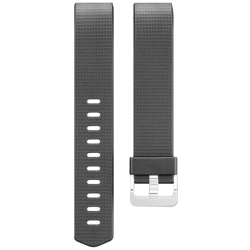 L Size Silicone Watch Wrist Sports Strap For Fitbit Charge Band Wristband Replacement - Light Pink
