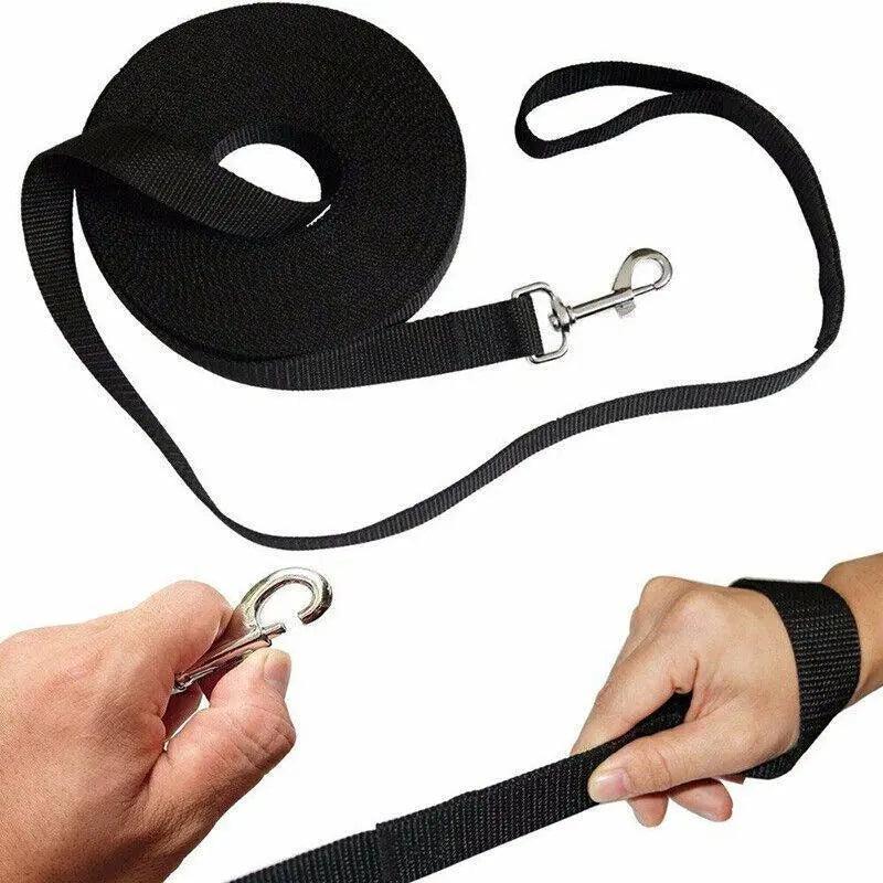 50Ft/15M Long Dog Lead Pet Puppy Leash Training Obedience Recall Walk Tracking - Red