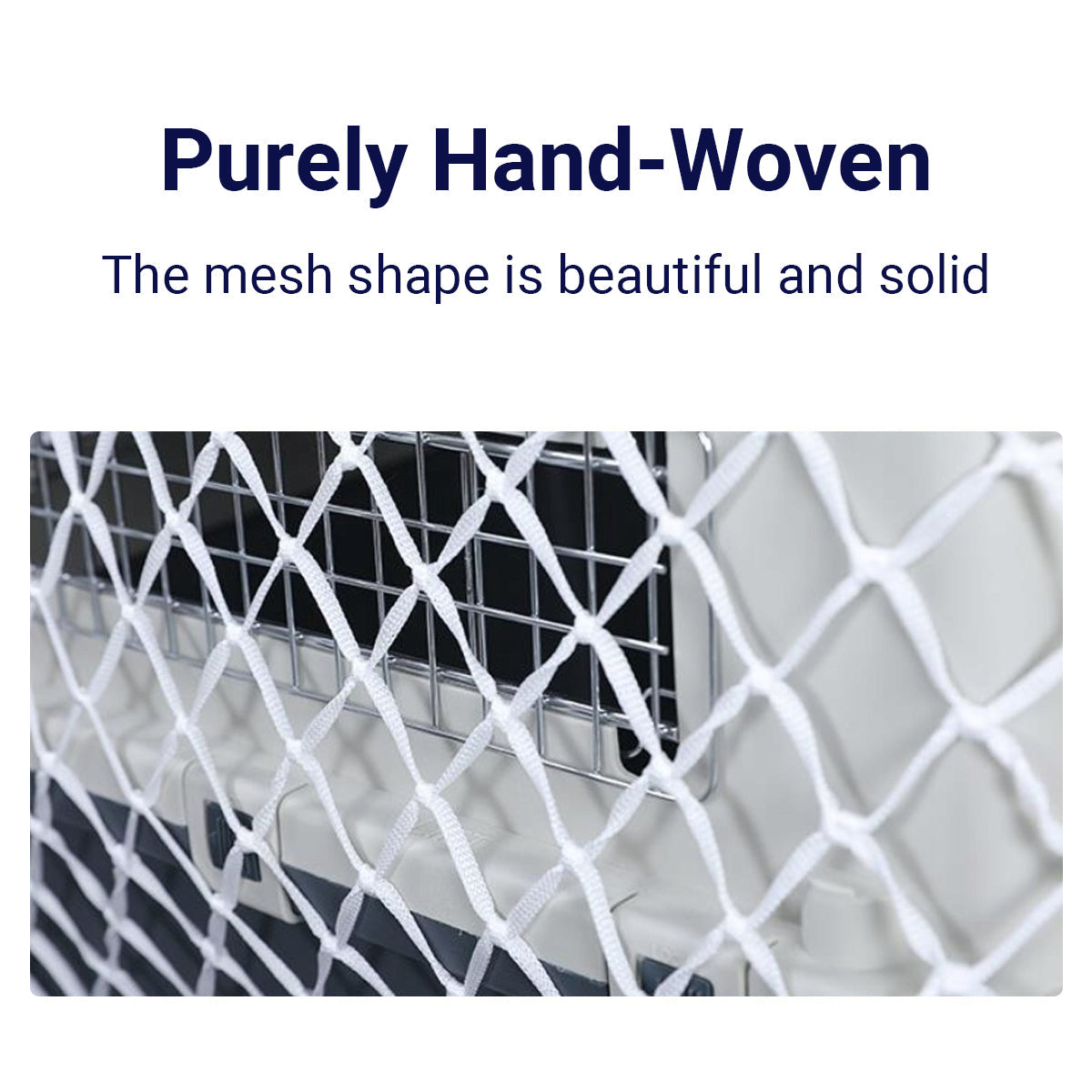 Pet Carrier Net Bag for Cat Dog Travel Mesh Cover Protective Tote Use - 67 × 52 × 51 cm