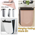 9L Hanging  Bin Wall Mounted Folding Waste Bin Kitchen Dining Cabinet Trash Can - Khaki