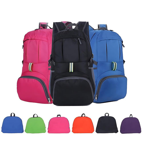 35L Light Foldable Outdoor Sports Backpack Camping Hiking Travel Bag - Purple