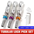 3X Tubular Locksmith Lock Tool Equipment 7.00Mm 7.5Mm 7.8Mm Steel Set Safe Box