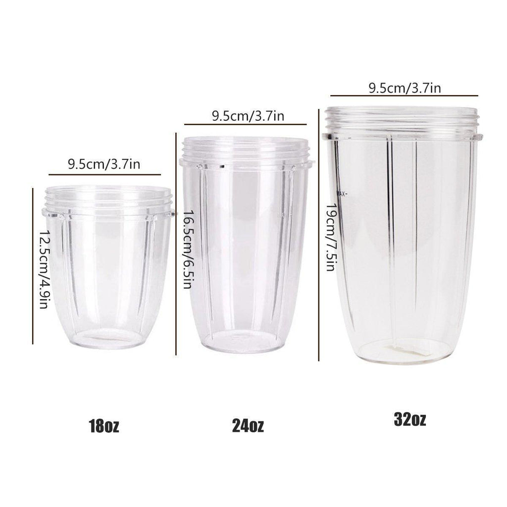 Blender Cups 32OZ 24OZ 18OZ Replacement Accessories Juicer Ice Crushing Blades - 18oz