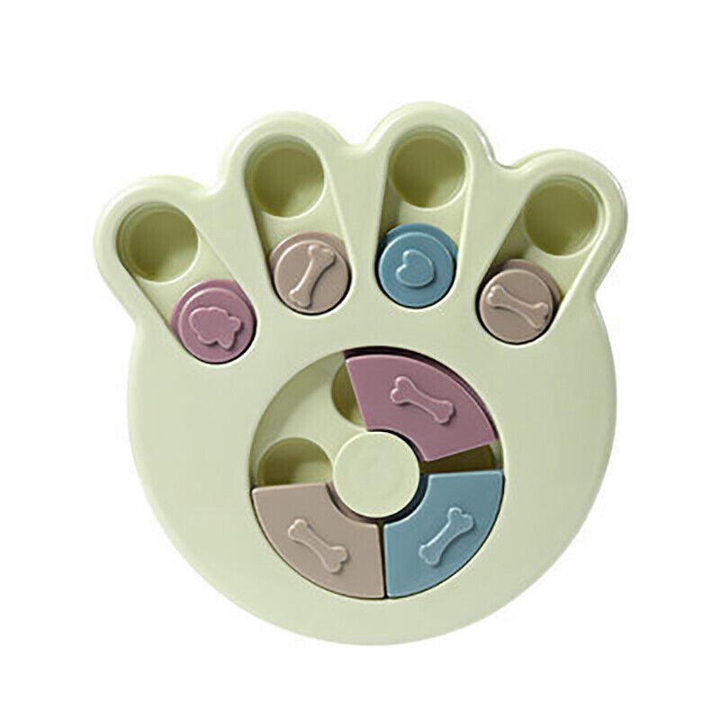Dog Treat Dispenser Food Puzzle Toy Interactive Training Feeder Pet Supply Bowl - Hexagon-Pink