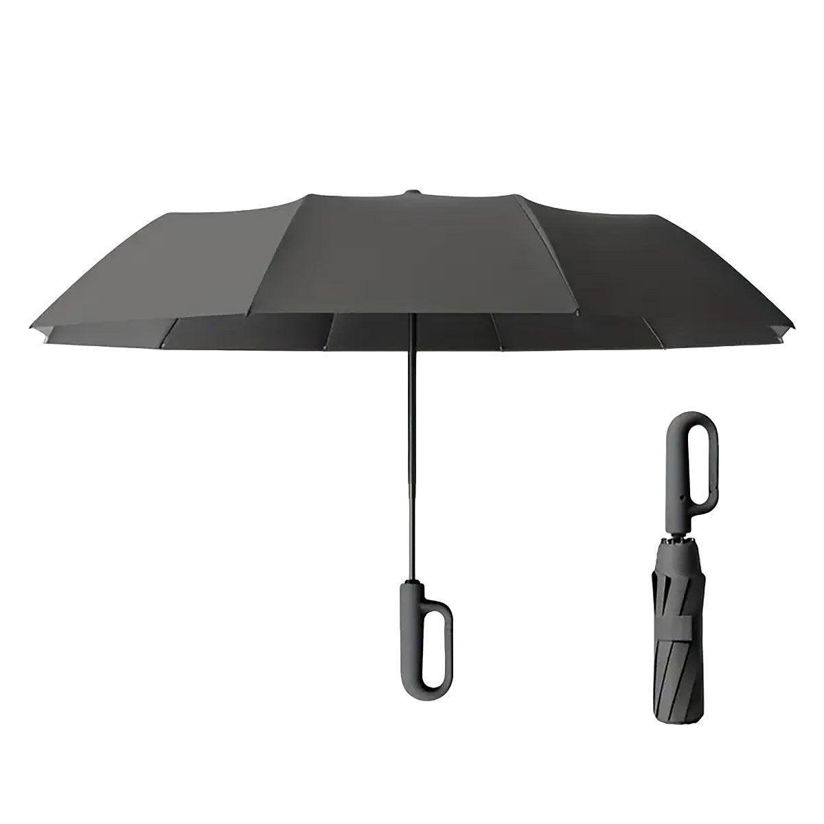 Automatic Folding UV Protection Umbrella Unisex Dual Purpose Rain Sun Umbrella - Blue
