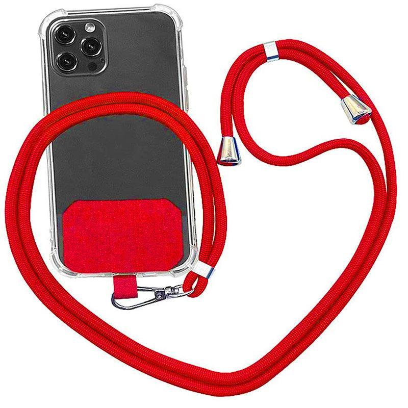 Adjustable Phone Lanyard with Patch for Most Cases Neck Strap Holder - Green
