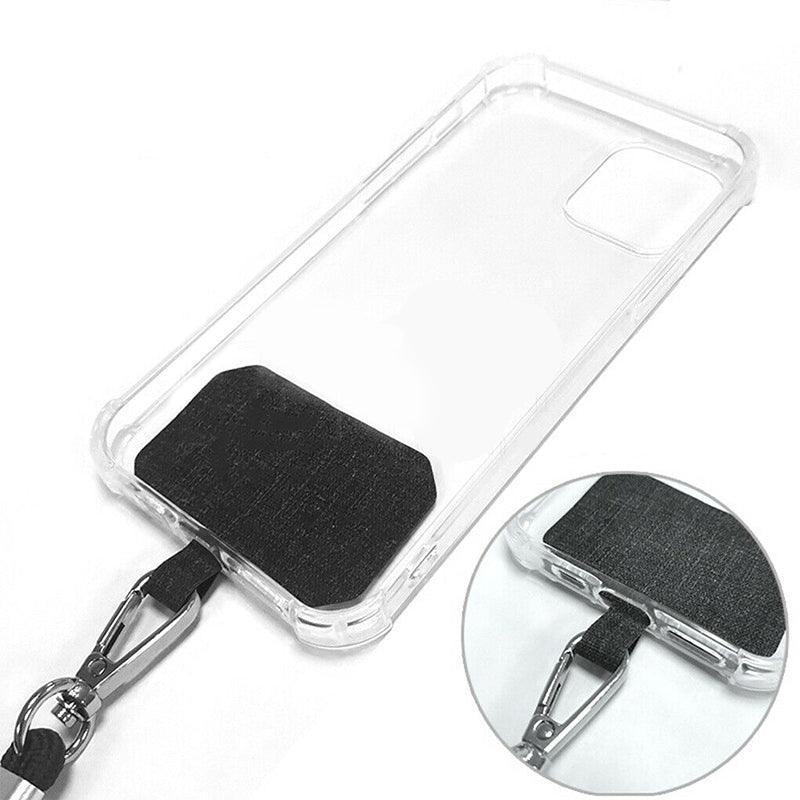 Adjustable Phone Lanyard with Patch for Most Cases Neck Strap Holder - Light Grey