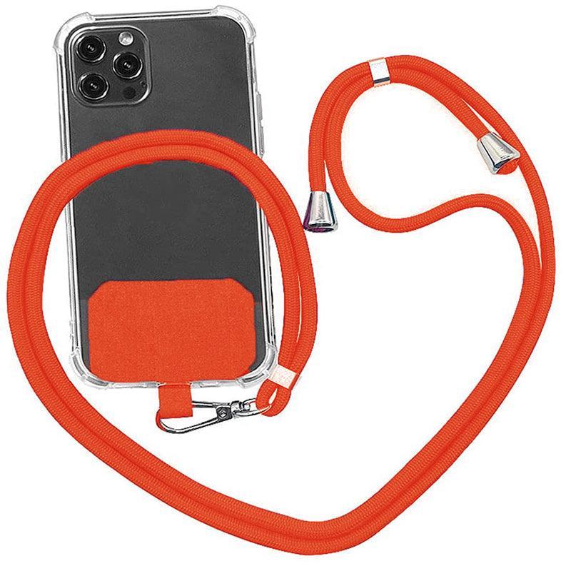 Adjustable Phone Lanyard with Patch for Most Cases Neck Strap Holder - Light Grey