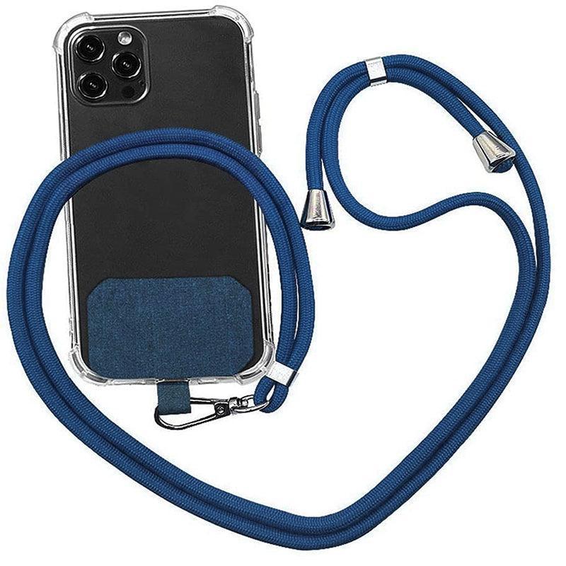 Adjustable Phone Lanyard with Patch for Most Cases Neck Strap Holder - Light Grey