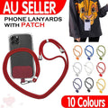 Adjustable Phone Lanyard with Patch for Most Cases Neck Strap Holder - Orange