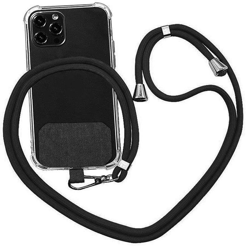 Adjustable Phone Lanyard with Patch for Most Cases Neck Strap Holder - Orange
