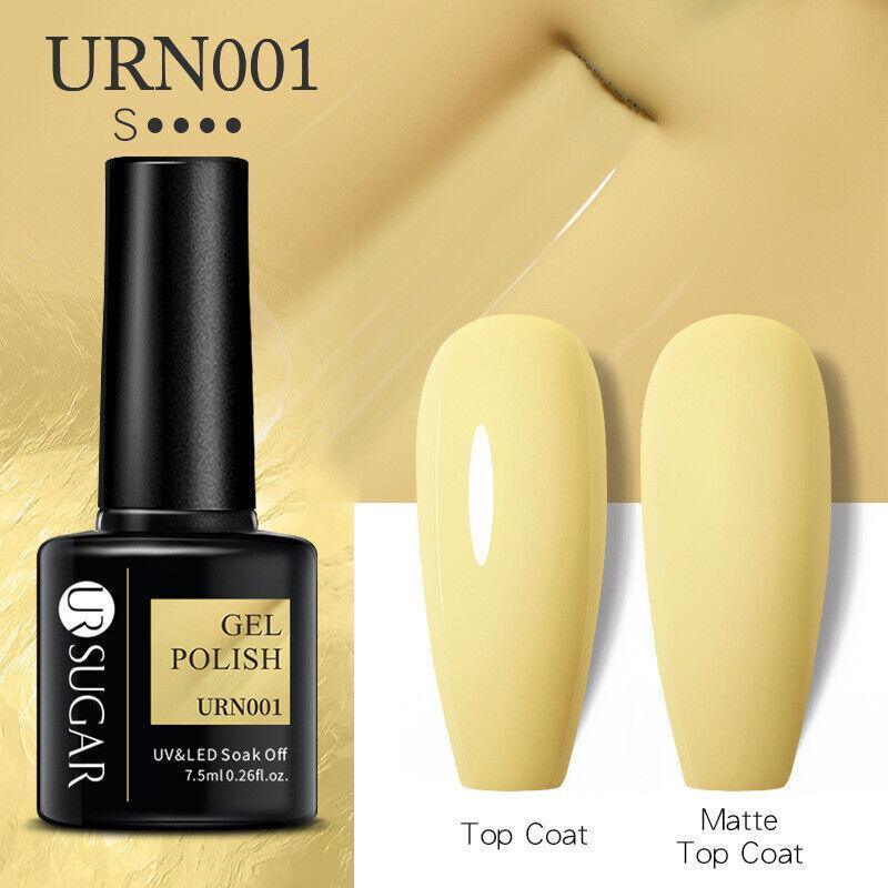 Glitter Nail Gel Polish UV LED Soak Off Varnish Colour Manicure Top Base Coat - UR-8