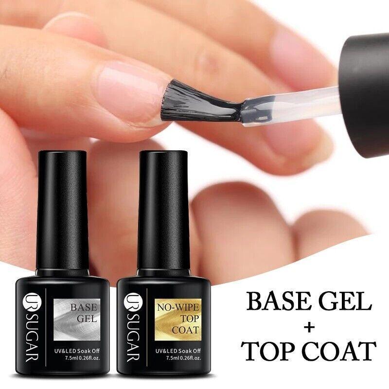 Glitter Nail Gel Polish UV LED Soak Off Varnish Colour Manicure Top Base Coat - UR-70