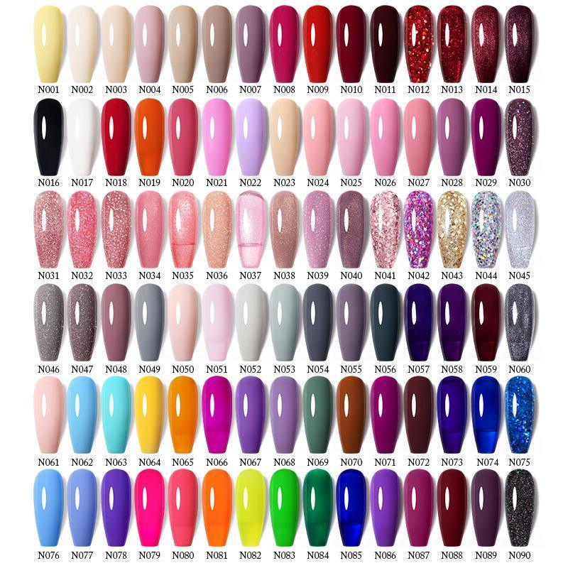 Glitter Nail Gel Polish UV LED Soak Off Varnish Colour Manicure Top Base Coat - UR-79
