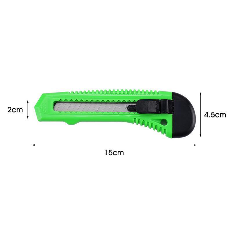 1/2/3PCS Utility Stanley Knife With Blades Blade Retractable Heavy Duty Box Cutter - Green-1PC