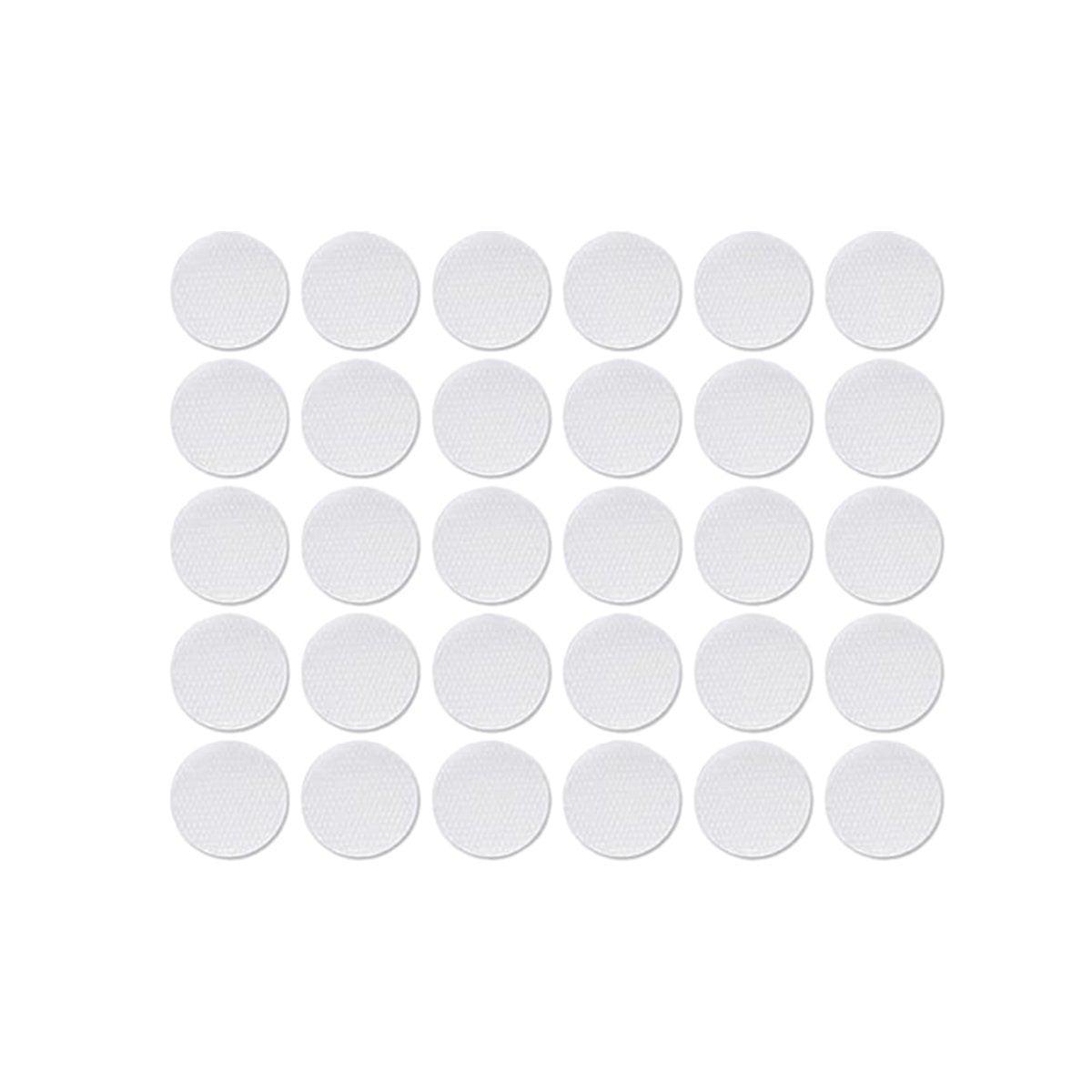 Strong Sticky Round Self Adhesive Dots DIY Bond Tape No Mark Fasteners - White 102Pairs - 15mm