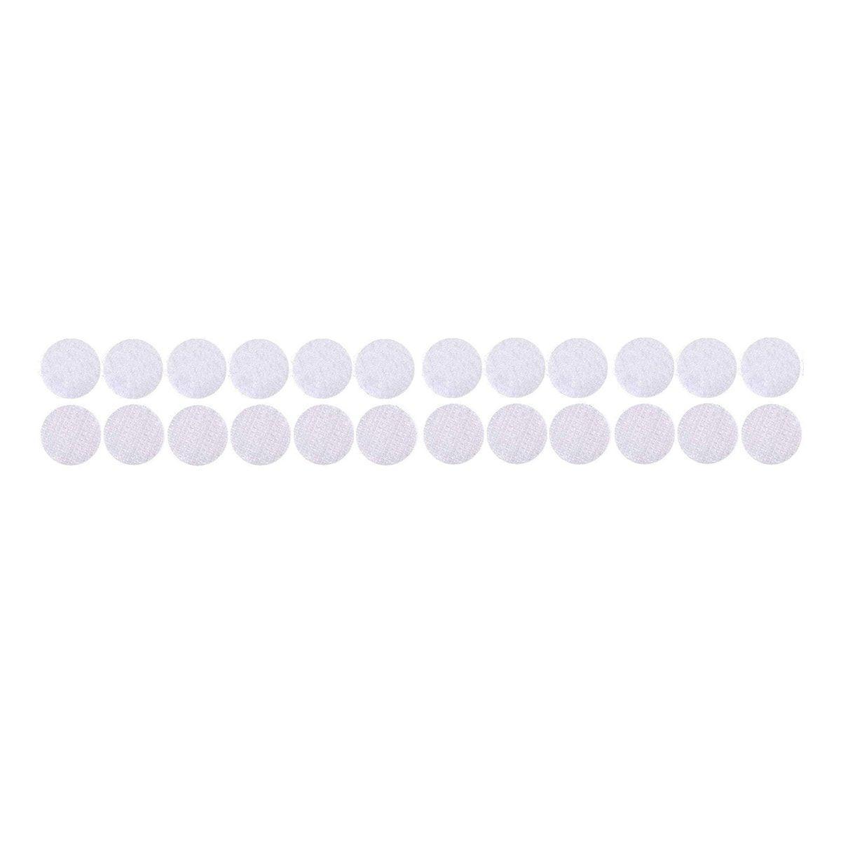 Strong Sticky Round Self Adhesive Dots DIY Bond Tape No Mark Fasteners - White 102Pairs - 15mm