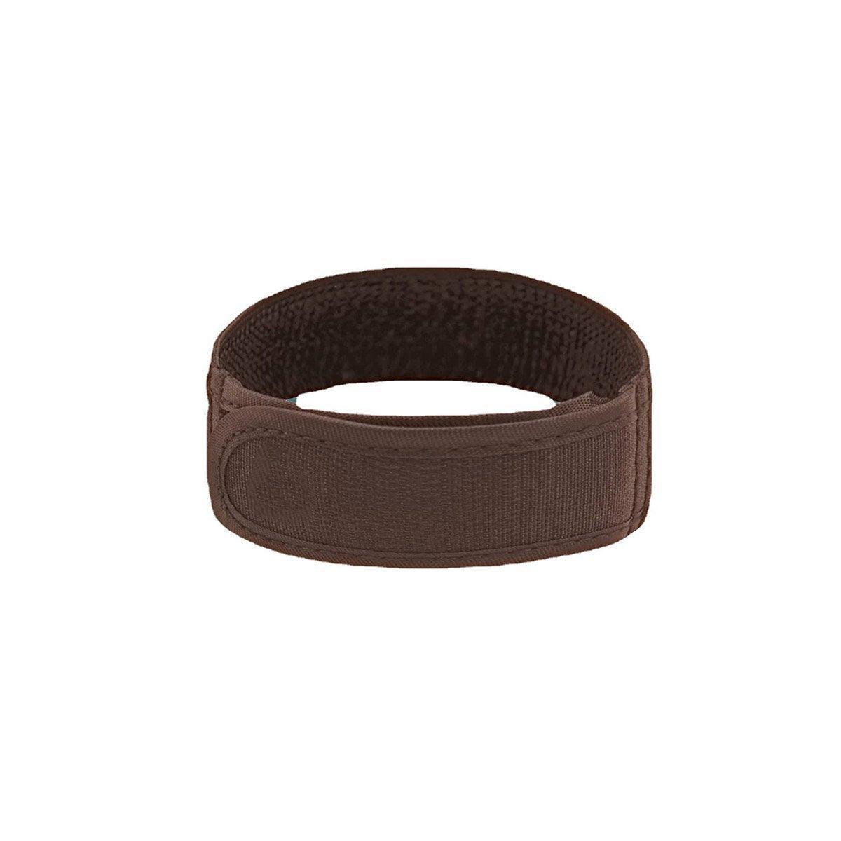 Adjustable Elastic Nylon Belt No Buckle Velcro Leisure Convenient Waistband - Brown-M