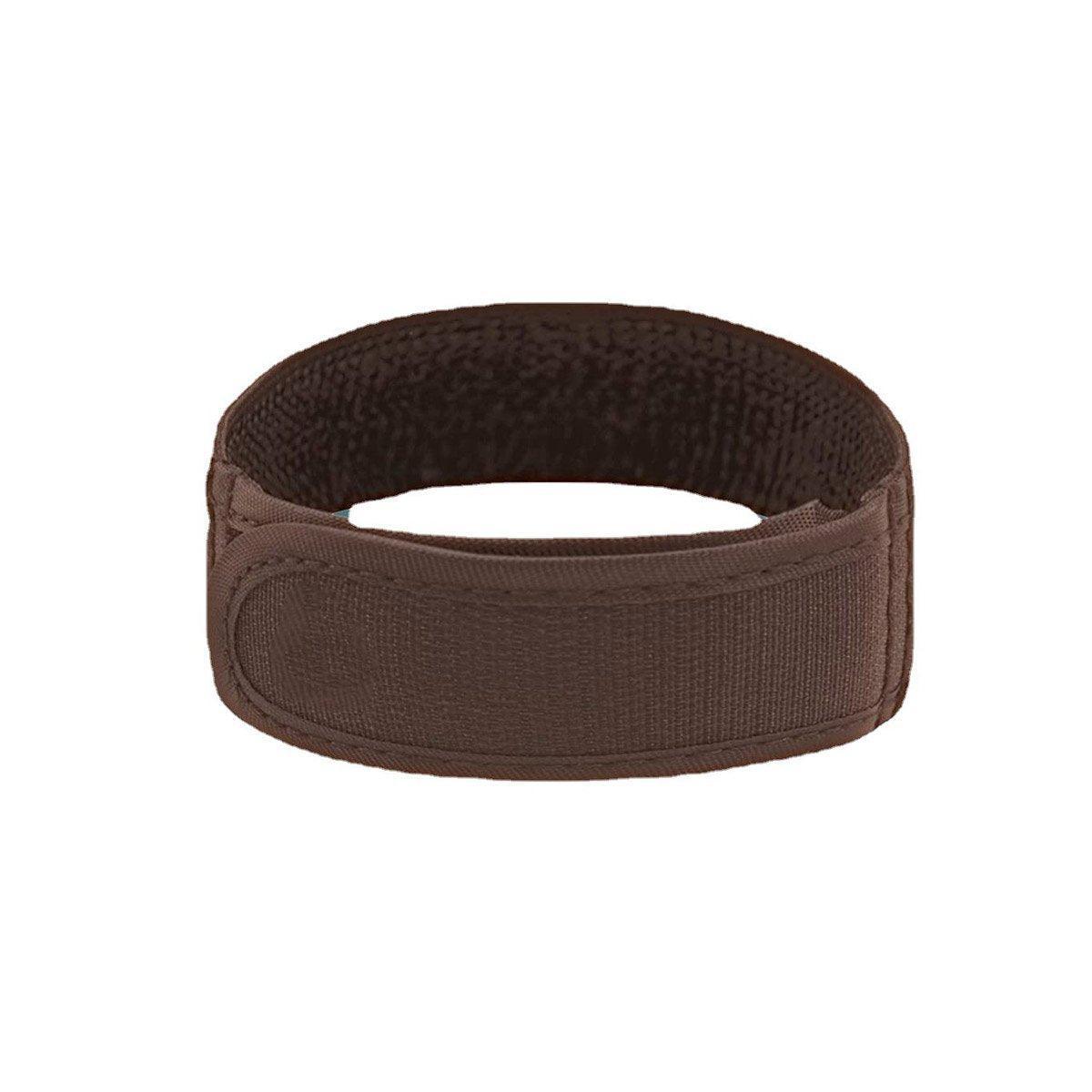 Adjustable Elastic Nylon Belt No Buckle Velcro Leisure Convenient Waistband - Brown-S