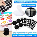 Strong Sticky Round Self Adhesive Dots DIY Bond Tape No Mark Fasteners - Black 4 Pairs - 50mm