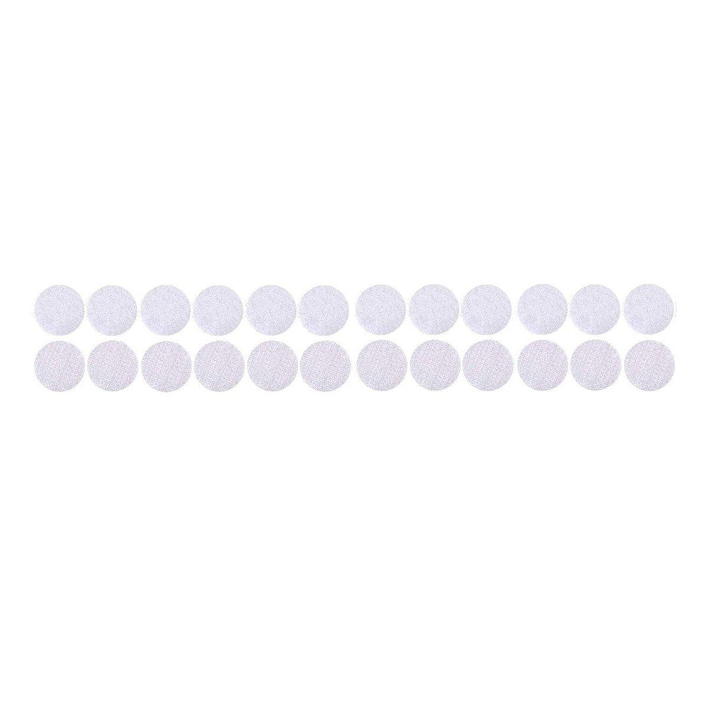 Strong Sticky Round Self Adhesive Dots DIY Bond Tape No Mark Fasteners - White 30Pairs - 15mm