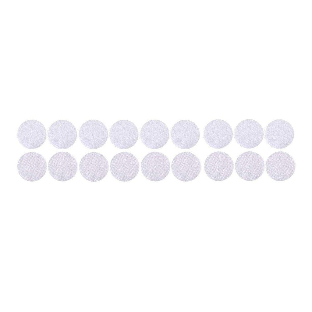Strong Sticky Round Self Adhesive Dots DIY Bond Tape No Mark Fasteners - White 4Pairs - 50mm
