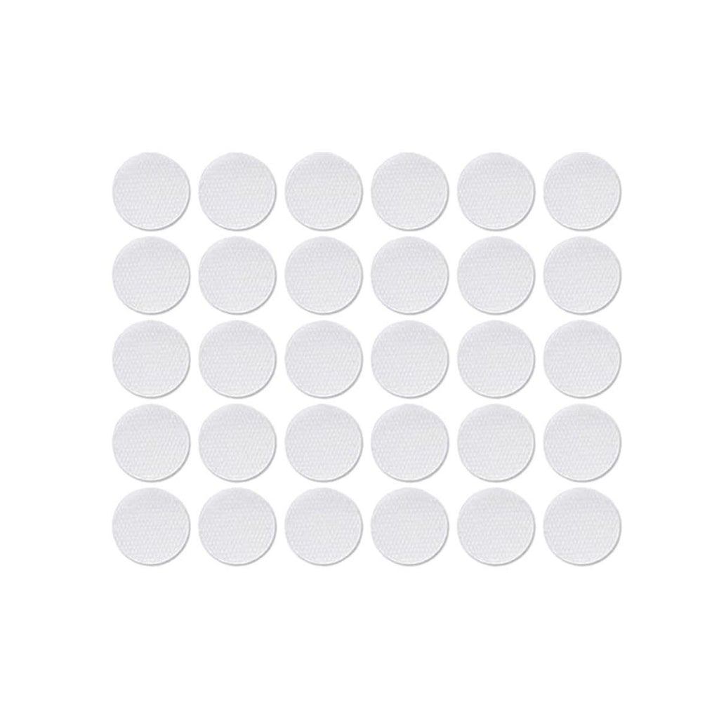 Strong Sticky Round Self Adhesive Dots DIY Bond Tape No Mark Fasteners - White 9 Pairs - 30mm