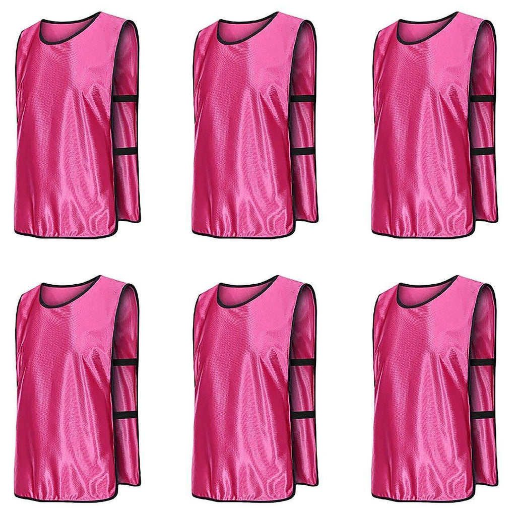 6X Sports Training Bibs Soccer Vests Group Team Bibs Basketball Cricket Football - Lake Blue-M