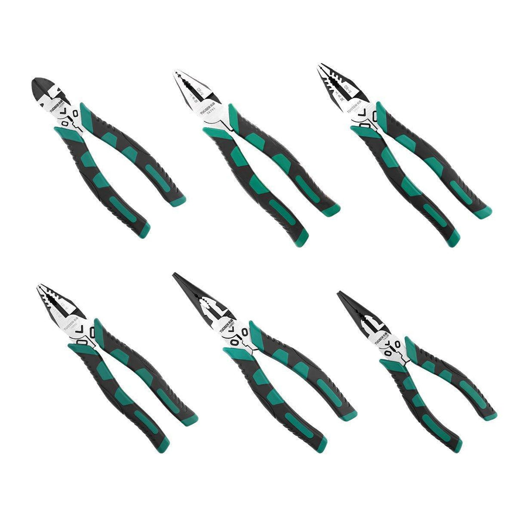Labor-Saving Multi-Functional Tiger Pliers Flat Needle-Nose Diagonal Wire Pliers - Wire cutters-9inch