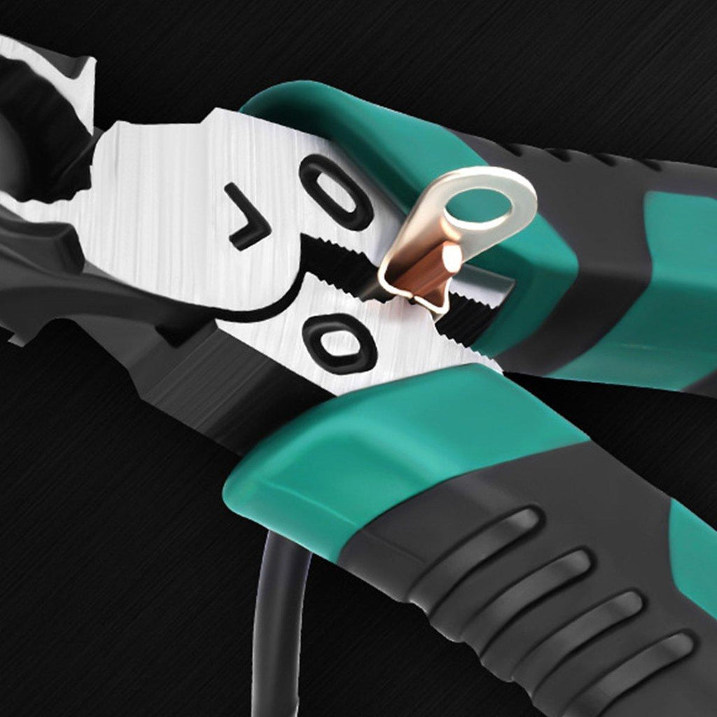 Labor-Saving Multi-Functional Tiger Pliers Flat Needle-Nose Diagonal Wire Pliers - Wire cutters-7inch