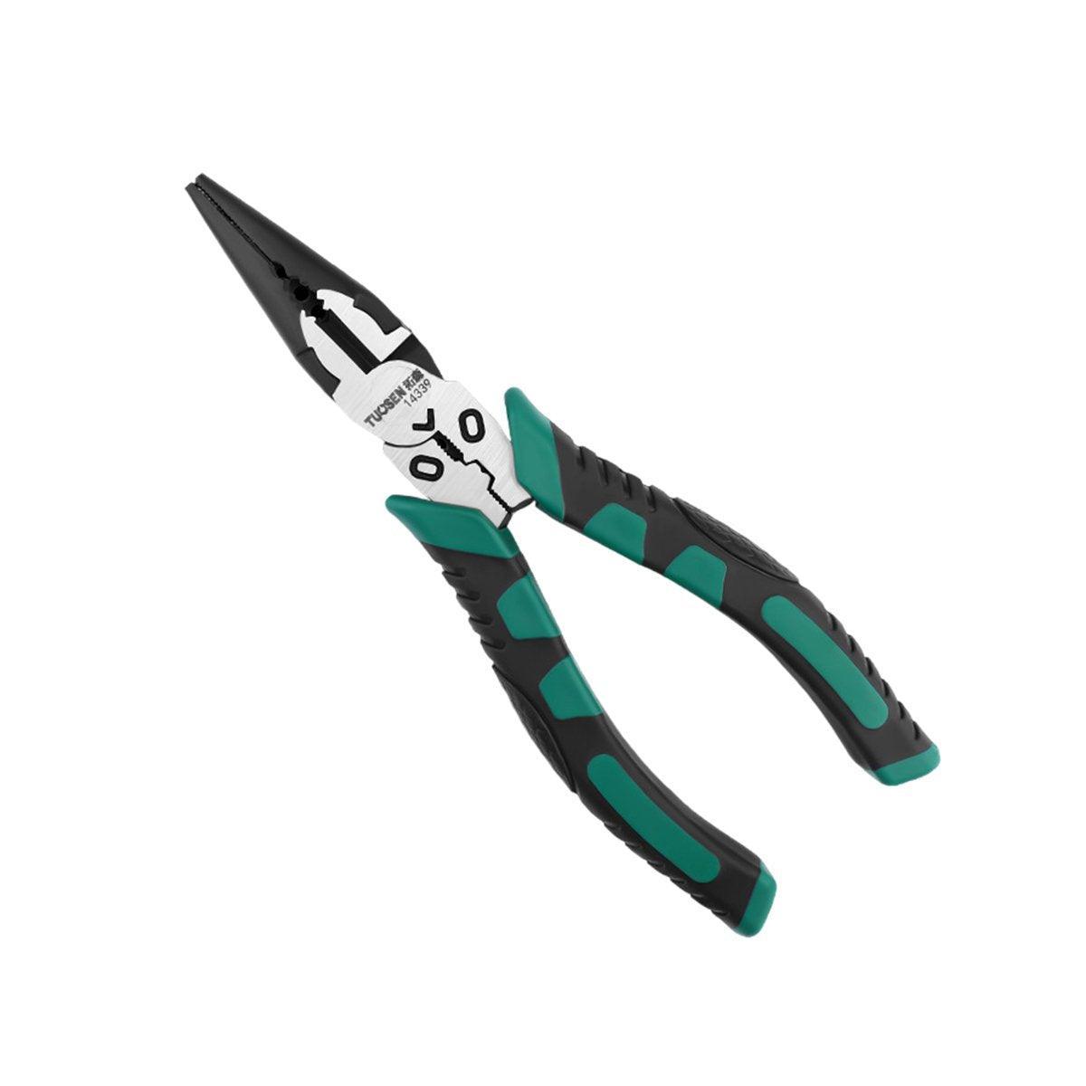 Labor-Saving Multi-Functional Tiger Pliers Flat Needle-Nose Diagonal Wire Pliers - Wire cutters-7inch