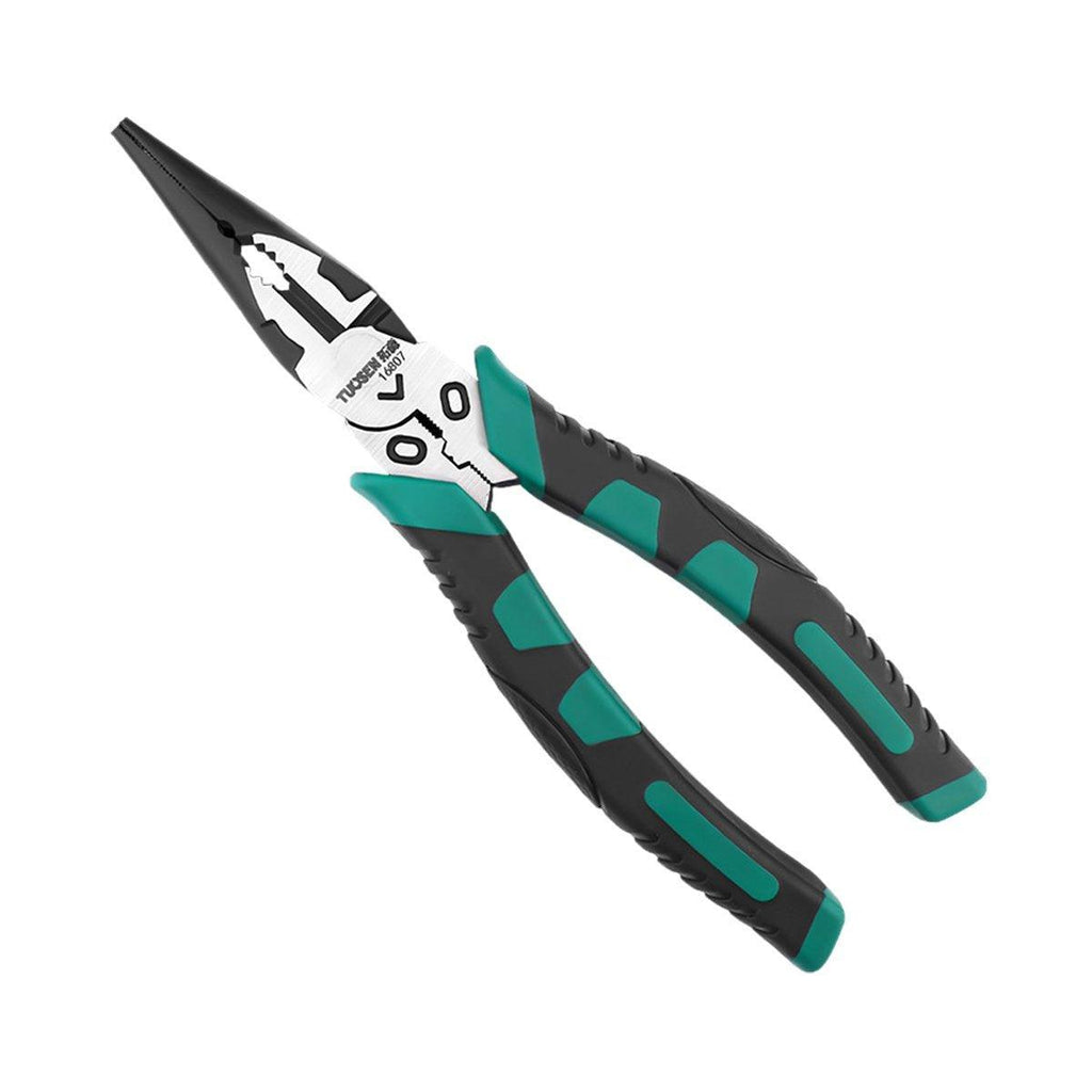 Labor-Saving Multi-Functional Tiger Pliers Flat Needle-Nose Diagonal Wire Pliers - Wire cutters-7inch