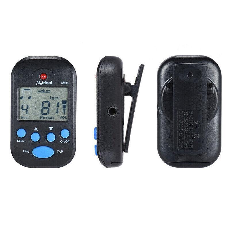Metronome Digital Lcd Clip-On Mini Professional For Guitar Violin Accessories Au - Blue