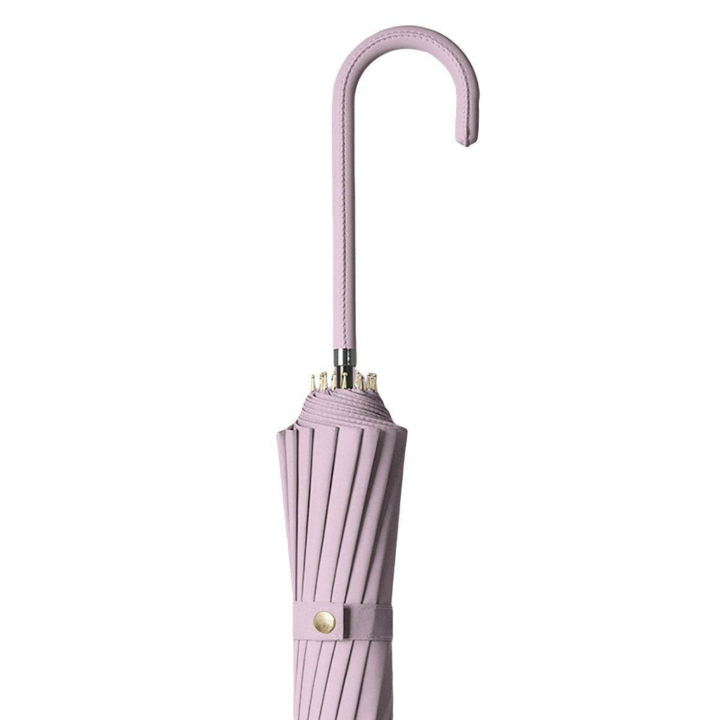 Large 16 Bone Automatic Umbrella Unisex Long Handle Dual Use Rain Sun Umbrella - Beige