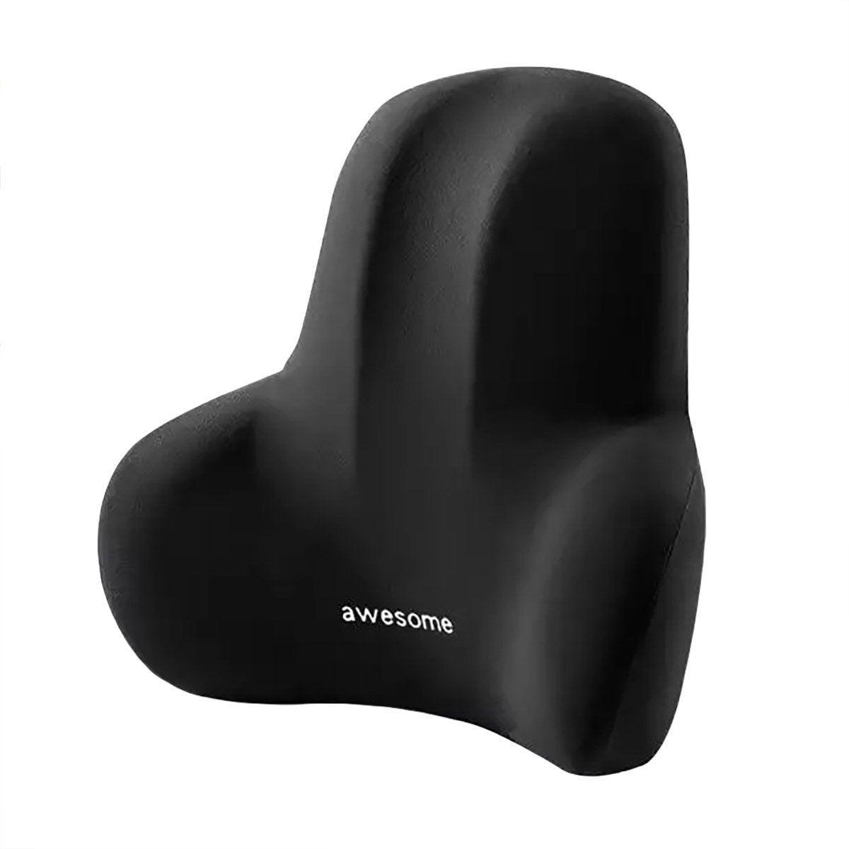 Office Chair Back Support Lumbar Cushion Seat Memory Foam Lumbar Pillow Comfort - Grey