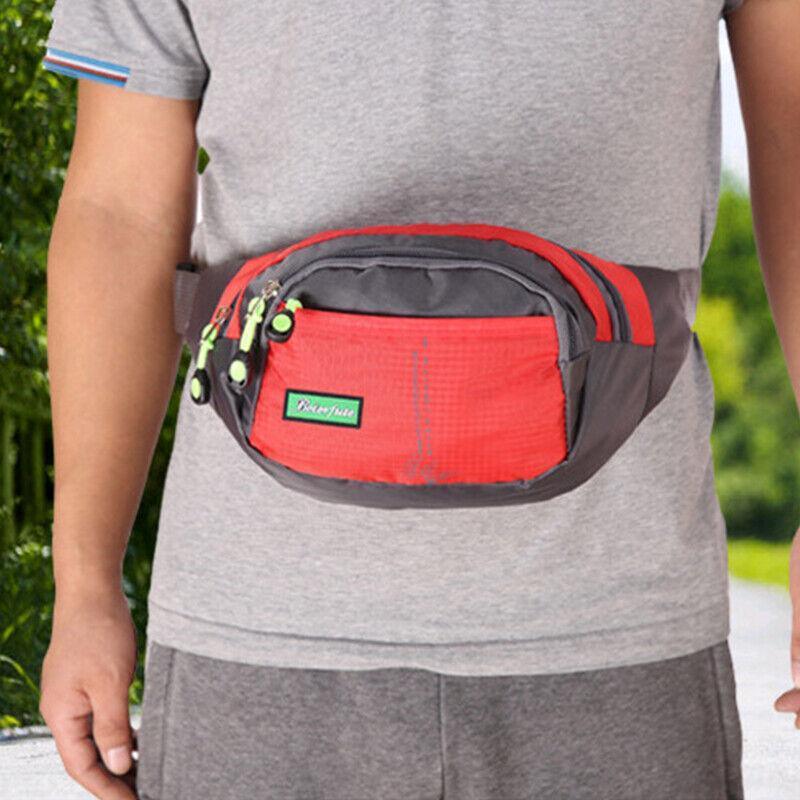 Fanny Pack Zip Pouch Hiking Climbing Sport Bum Waist Bag - Black